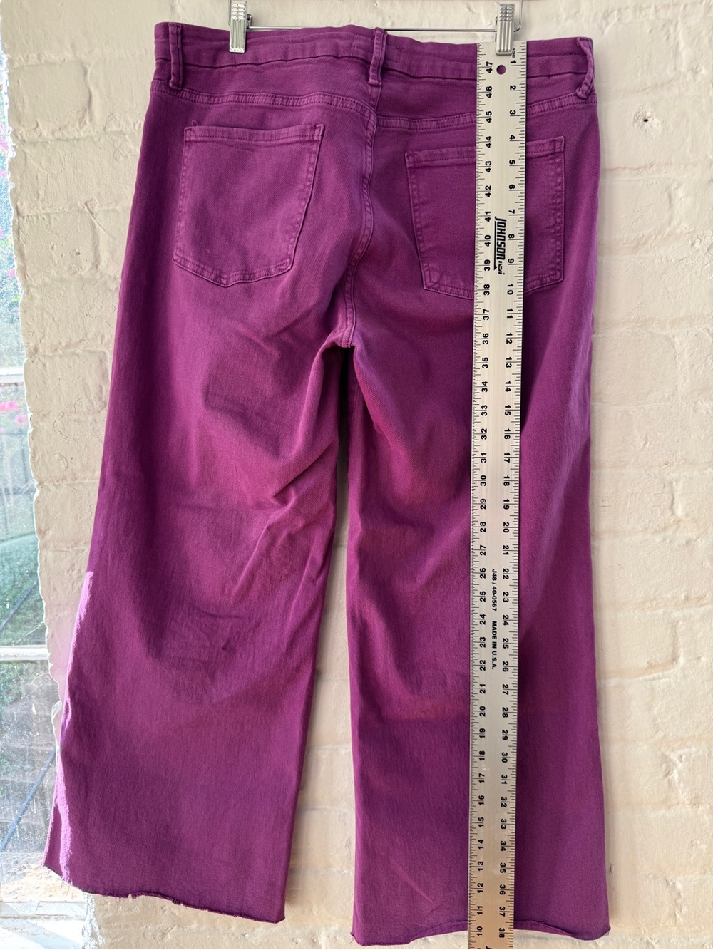 KUT from the Kloth Meg High Rise Wide Leg Jeans Purple Magenta - Picture 10 of 12
